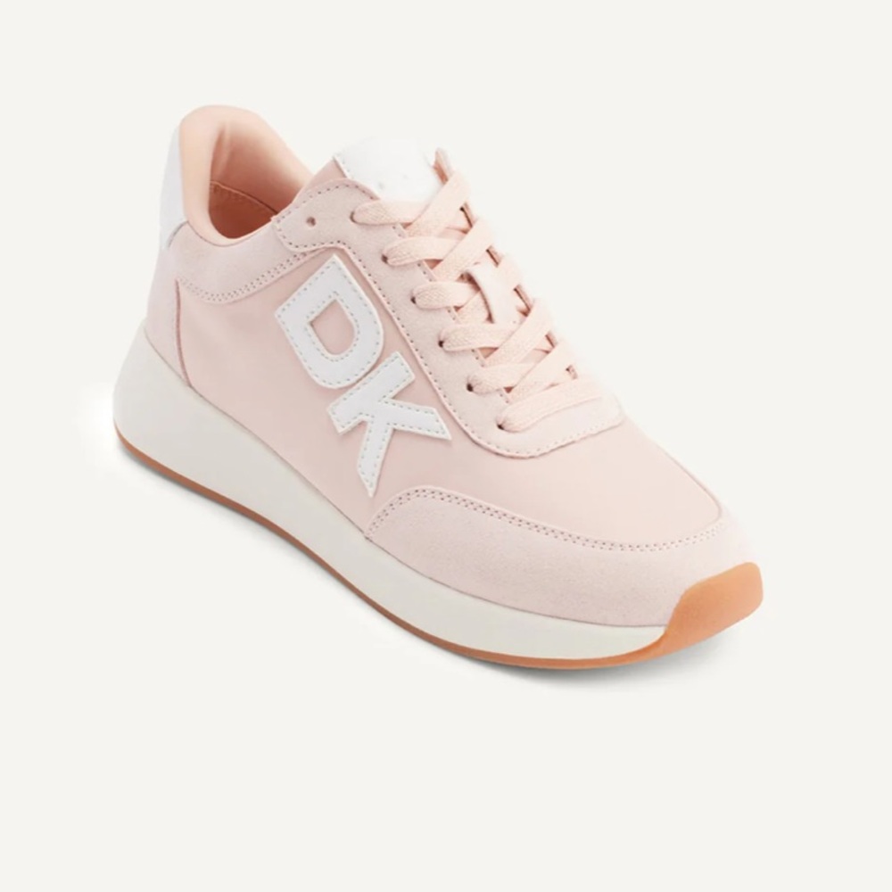 DKNY Women's Oaks Logo Lace Up Pale Blush Sneakers Size 8.5
